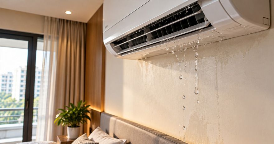 Cover image for AC Water Leaking Inside the Room: Causes, Fixes & Prevention Tips