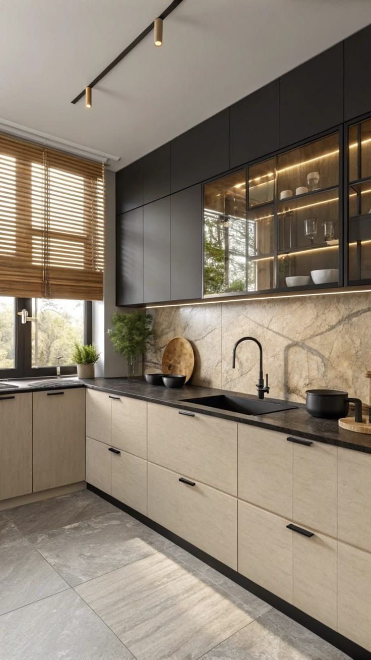 Black and White Modern Kitchen