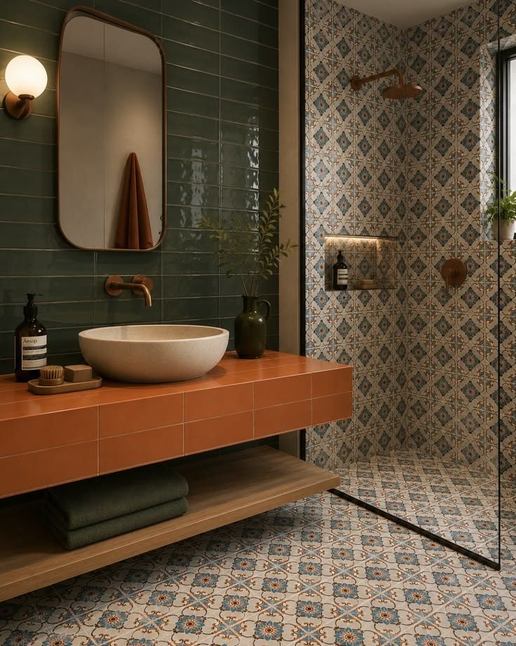 Geometric Bathroom Tile Designs
