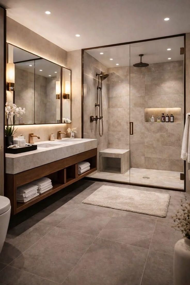 Large-Format Tiles for a Spacious Look