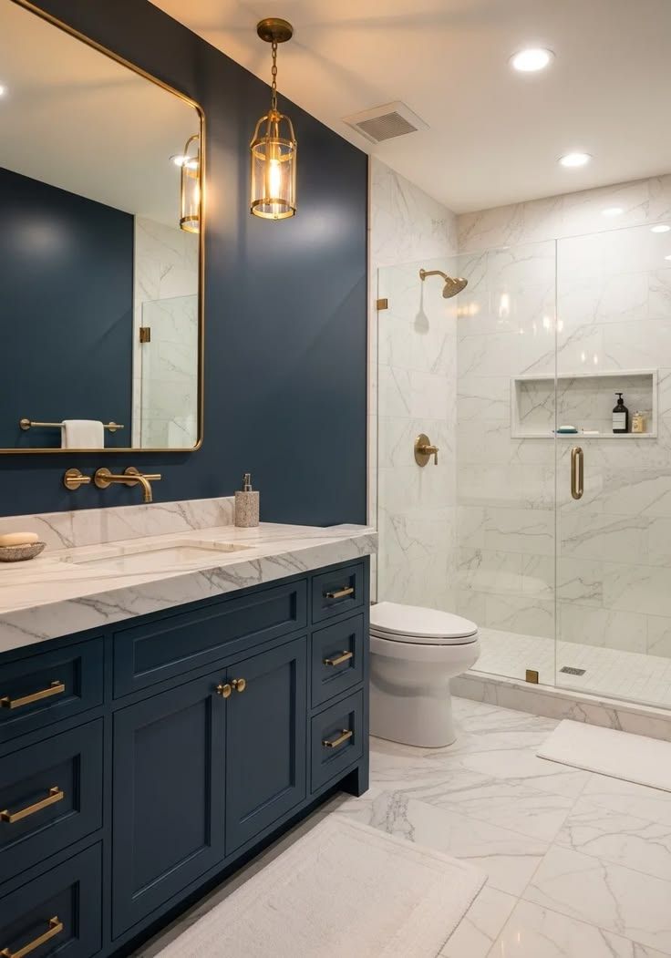 Marble-Look Bathroom Tiles