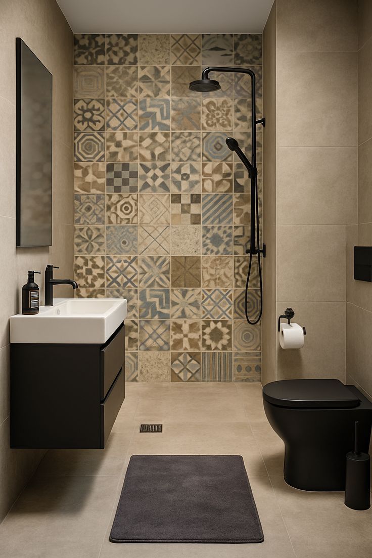 Textured, Patterned, and Decorative Bathroom Tiles