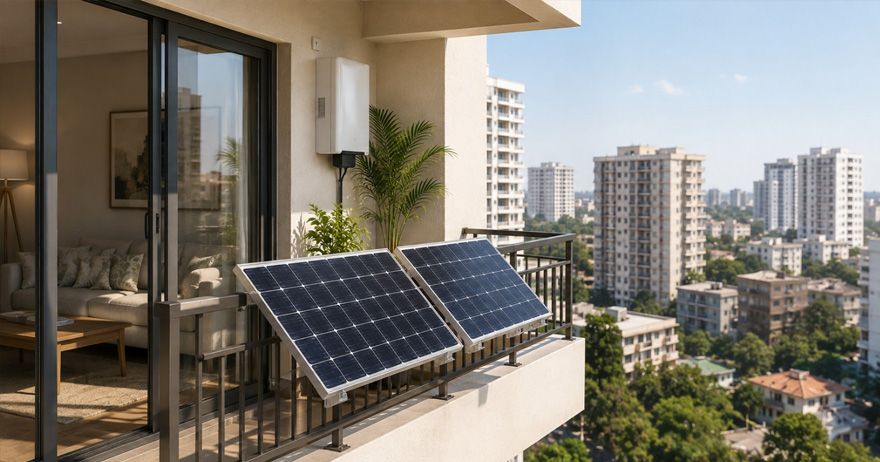 Cover image for Balcony Solar Panels in India: Can You Install Solar in a Flat?