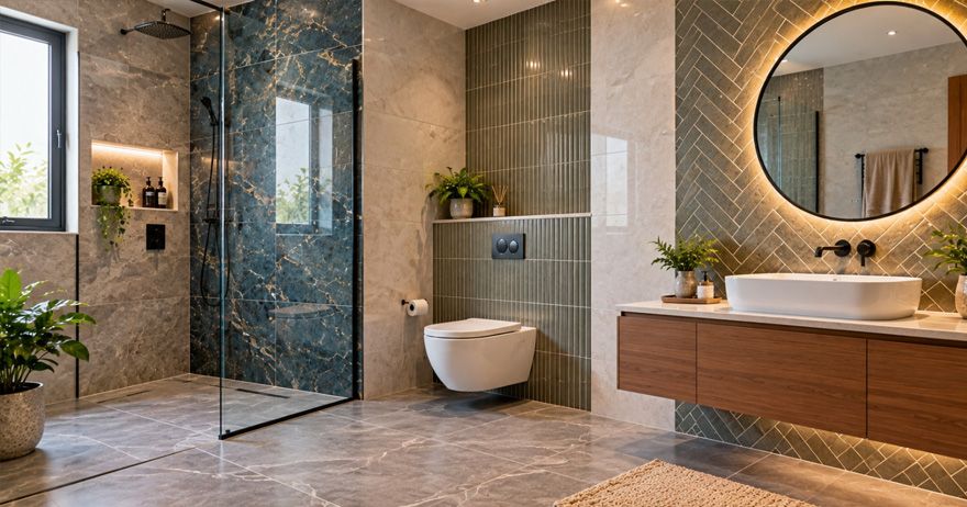 Cover image for Bathroom Tile Design Ideas: Stylish, Durable & Practical Options for Indian Homes