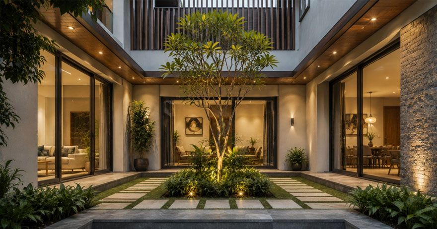Cover image for 15 Courtyard House Design Ideas for Modern Indian Homes