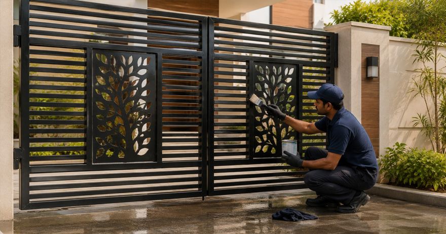 how to prevent rust on metal gates