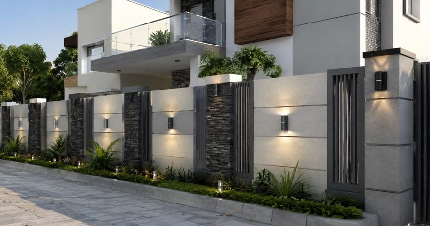 compound wall design ideas