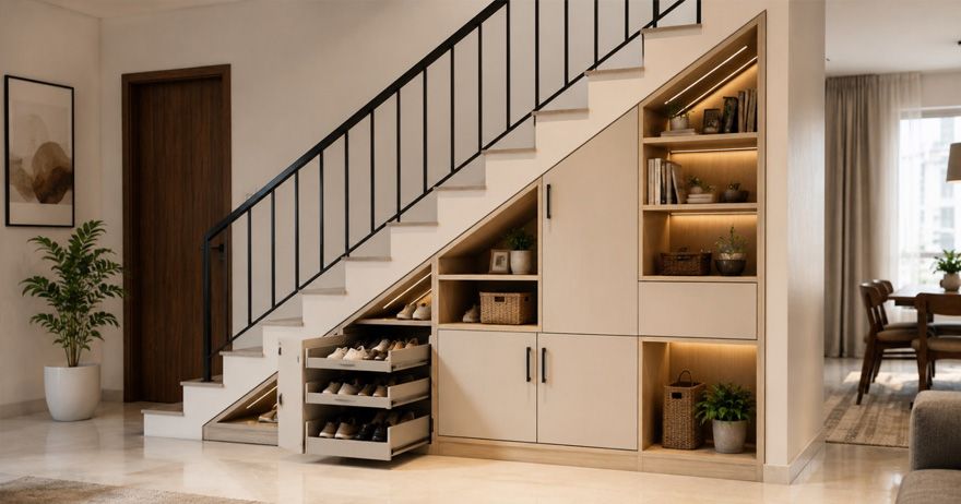 Cover image for 20 Smart Under Stair Storage Ideas to Maximize Space in Your Home