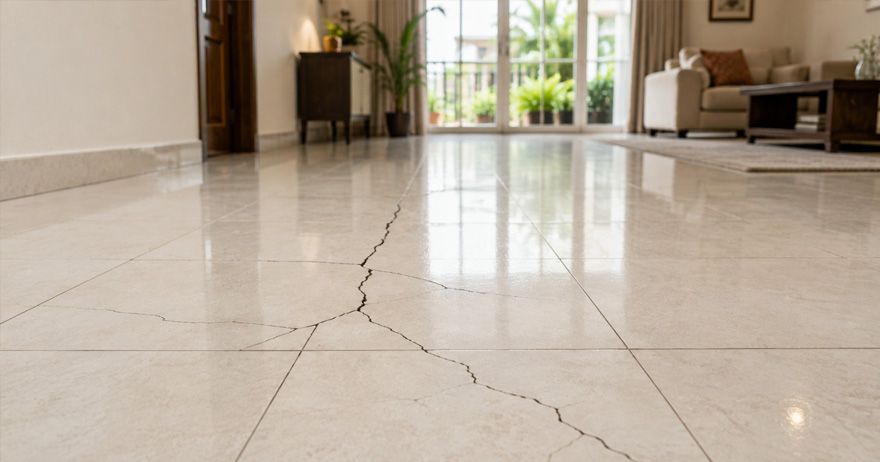 why floor tiles crack