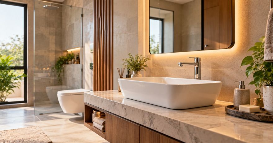 Cover image for 15 Trending Wash Basin Designs for Modern Bathrooms
