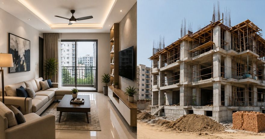 ready-to-move vs under-construction homes