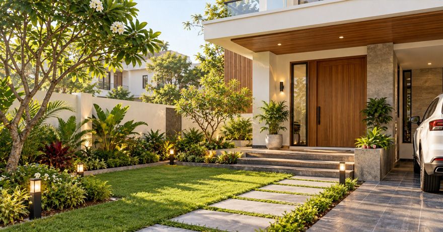 Cover image for Front Yard Landscaping Ideas for Independent Houses: Create a Welcoming Entrance