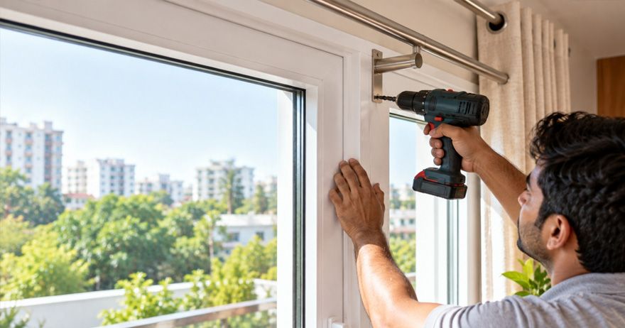 Cover image for Can You Drill Into a uPVC Frame? Curtain Rods, Grills & Fixtures Explained