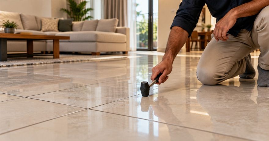 hollow sound under tiles