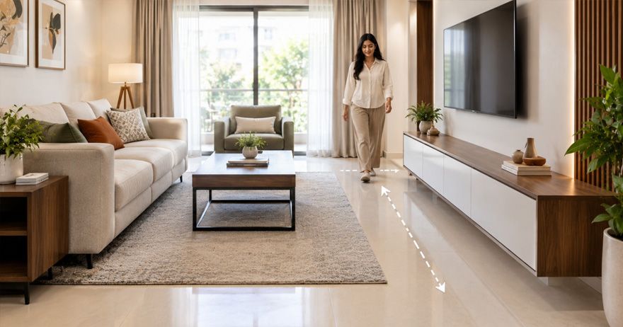 Cover image for Standard Room Sizes & Circulation Space in Indian Homes: A Planning Guide
