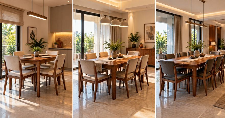 dining table size for 6