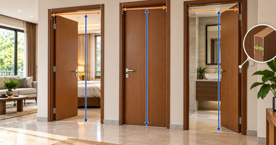 standard flush door size