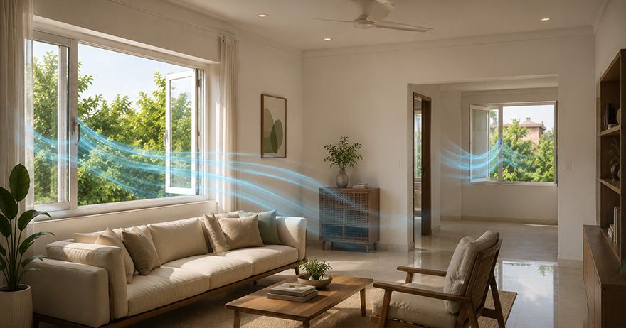 window placement for ventilation