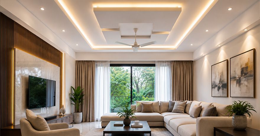 Cover image for False Ceiling Cost in India 2026: POP vs Gypsum Price Per Sq Ft Guide