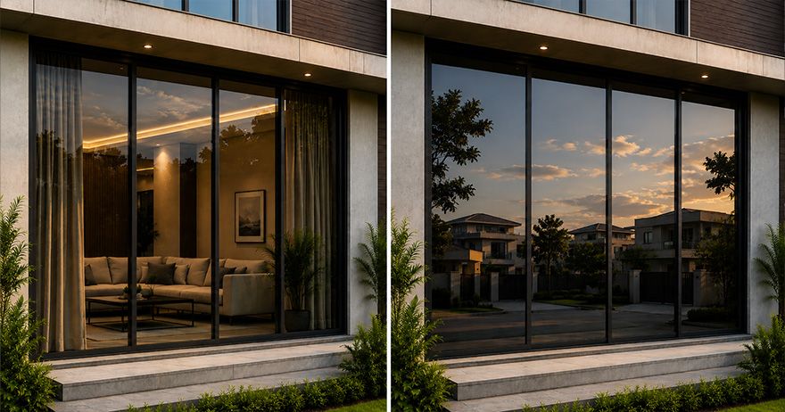 tinted glass vs reflective glass