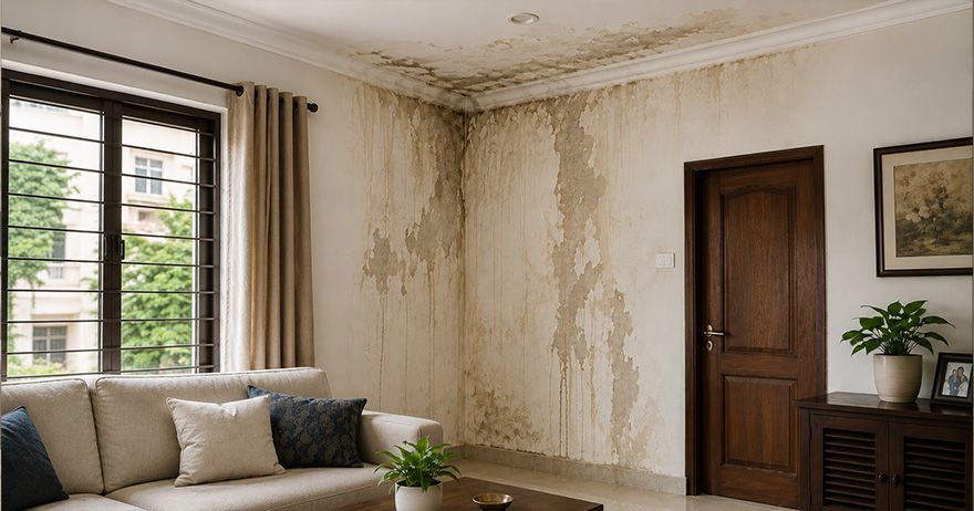 water leakage from wall