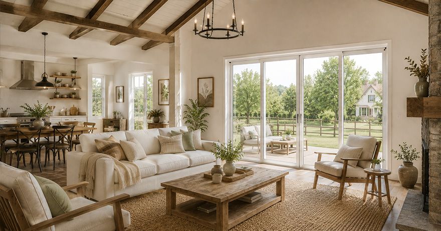 Cover image for Modern Farmhouse Style for Indian Homes: How to Blend Rustic Charm with Modern Design