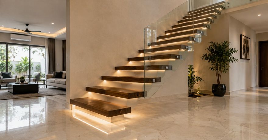 Cover image for 10 Stunning Floating Staircase Design Ideas for Modern Interiors