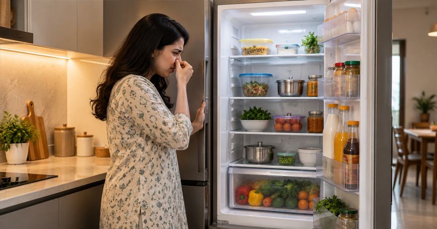 how to remove smell from fridge