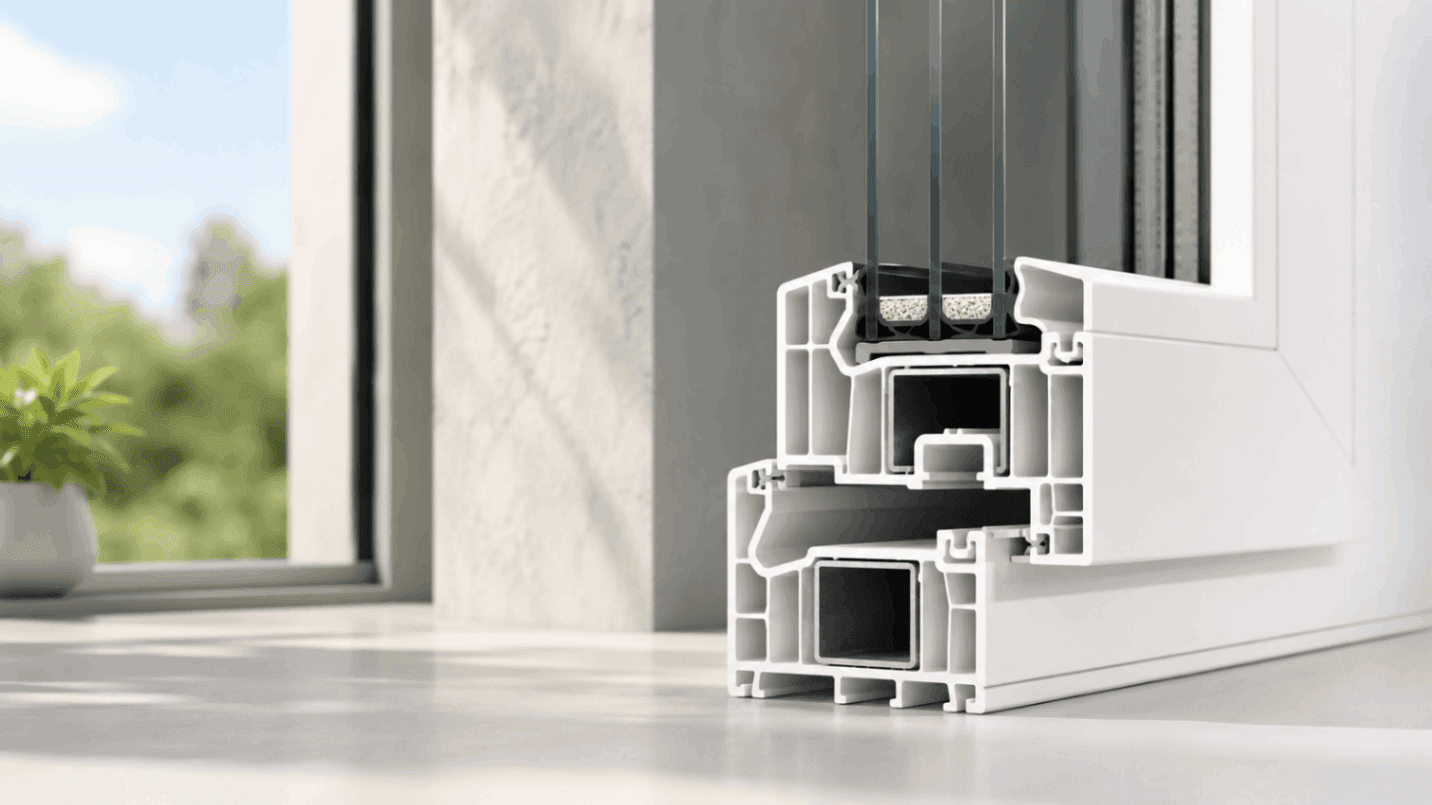 multi chamber uPVC profile