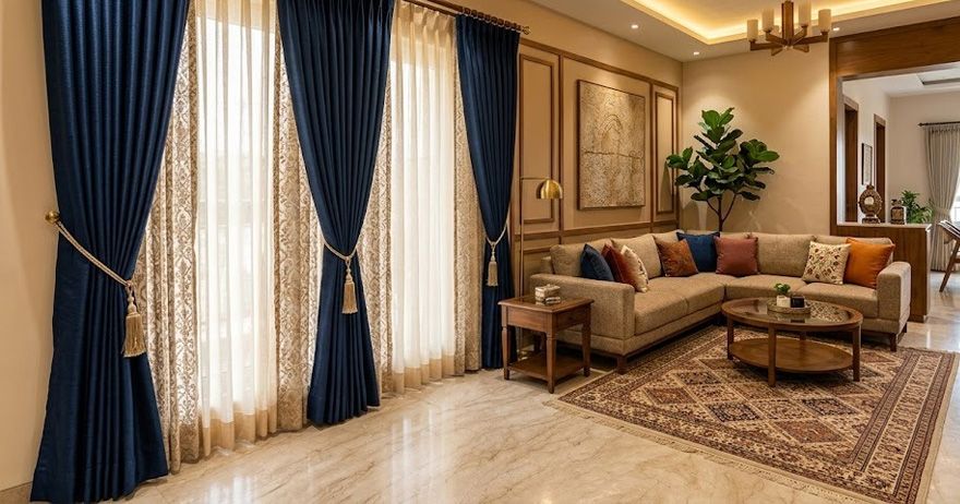 Cover image for 25 Latest Living Room Curtain Design Ideas to Elevate Your Home
