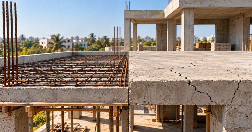 steel reinforcement in concrete